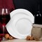 Smarty Had A Party White w/Silver Edge Rim Plastic Dinnerware Value Set (120 Dinner Plates + 120 Salad Plates), 240PK 110SVP-CASE - alternate 6