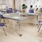 Flash Furniture Commercial Adjustable Height Horseshoe Activity Table with Locking Casters-LTGY XU-A6066-HRSE-LTGRY-T-A-CAS-GG - alternate 4