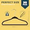 Lifemaster Black Velvet Kids Hangers 50 Pack, 10.83" Non-Slip, Slim ABS, Swivel Hook & Notches LMVVBH50BK - alternate 7