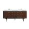 James Martin Vanities Amberly 72'' D Vanity, Mid-Century Walnut w/ Victorian Sil Top w/FreePower Wireless Charger 670-V72-WLT-FVSL - alternate 1