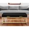 Homeroots 47" Black Gold And Clear Wood Acrylic And Steel Coffee Table 543853 - alternate 1