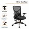Leisuremod Angel Ergonomic Mesh Swivel Office Chair, Lumbar Dial, Y-Frame AO25BL - alternate 3
