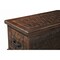 Homeroots 52" Brown Solid Wood Geometric Storage Ottoman 642287 - alternate 2