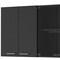 Homeroots 59in Black Wood Wall Mounted China Cabinet With Six Doors 478215 - alternate 3