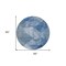 Homeroots 8' Blue And Gray Round Geometric Washable Indoor Outdoor Area Rug 602835 - alternate 3