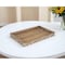 Homeroots 17in Brown Distressed Finish Wood Tray With Side Carvings 379825 - alternate 3