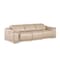Homeroots 107" Beige Top Grain Leather Reclining USB Sofa 643694 - alternate 3