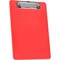 Acrimet Clipboard Memo Size A5 Low Profile Clip (Plastic) (Clear Red Color), 3PK 137B.6 - alternate 3