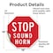 Signmission Stop Sound Horn, 18 Inch X 18 Inch, Vinyl Decal OC-D-18-12 - alternate 2