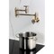 Kingston Brass Wall Mount Pot Filler Faucet, Antique Brass KS3103CG - alternate 2