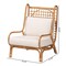 Bali & Pari Helina Bohemian Light Honey Rattan Accent Chair 250-13878-ZORO - alternate 2