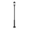 Z-Lite Tiberius 4 Light Outdoor Post Mounted Fixture, Black/Clear Seedy, 12 In W x 120 In H 5017PHBR-5010P-BK - alternate 3