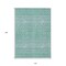 Homeroots 10' X 14' Aqua Teal Blue And Ivory Tribal Washable Indoor Outdoor Area Rug 582607 - alternate 2