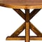 Homeroots 42" Brown Rounded Solid Wood Trestle Base Dining Table 518604 - alternate 3