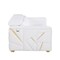 Homeroots 89" White Top Grain Leather Reclining Sofa And Storage 720404 - alternate 4