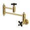 Kingston Brass Wall Mount Pot Filler Faucet, Brushed Brass KS3107PKX - alternate 1