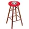 Holland Bar Stool Co Maple Bar Stool, Medium Finish, Georgia "Bulldog" Seat RC30MSMed - alternate 1