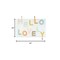 Homeroots 32" Blue White And Yellow Cotton Hello Lovely Youthful Bath Rug 634893 - alternate 2