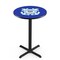 Holland Bar Stool Co 36" Blk Wrinkle U.S. Coast Guard Pub Table, 36" dia. Top L211B3636CstGrd - alternate 1