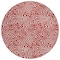 Homeroots 8' Red And Ivory Round Abstract Washable Indoor Outdoor Area Rug 599750 - alternate 4