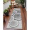 Homeroots 8' Runner Gray and Black Faux Bois Washable Non Skid Indoor Outdoor Runner Rug 564411 - alternate 1