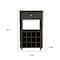 Homeroots Espresso Rolling Bar Cart With Wine Storage 478382 - alternate 3