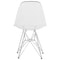 Leisuremod Cresco Plastic Dining Side Chair, Clear, 4PK CR19CL4 - alternate 3