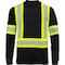 Ironwear Class 1 Type O Hi Vis Reflective Long Sleeve Safety T-Shirt, Black, Large 1208-B-LG - alternate 1