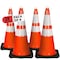 Pyle Traffic Cone Set, PVC, 28 in Height, Fluorescent Orange 4 PK PTCN28X4 - alternate 1