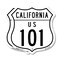 Signmission California Route Marker Shield Sign Us 1, 18 inch X 18 inch, Plastic Sign, 2PK SHI-P-2PACK-18-370 - alternate 1