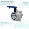 Walther-Werke Pin and Sleeve Receptacle, 60A, 250/230, 1 Phase, 2 Pole, Screw Terminals Wire Connection Type Blue 560306 - alternate 3