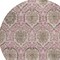 Homeroots 8' Chocolate Beige And Mauve Round Medallion Washable Indoor Outdoor Area Rug 587778 - alternate 3