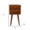 Homeroots 22" Brown Solid Wood Two Drawer Nightstand 651708 - alternate 3