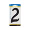 Hillman House Address Number 2, Nail-On, Black Finished Aluminum, 4-In. 841620 - alternate 2