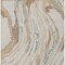 Homeroots 10' X 14' Beige Teal Blue And Ivory Abstract Washable Indoor Outdoor Area Rug 600209 - alternate 2