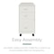 Space Solutions 14.25 in W 3 Drawer Mobile Vertical File Cabinet, Pearl White 24428 - alternate 5