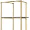 Homeroots 68" Gray Stainless Steel Four Tier Etagere Bookcase with a drawer 544738 - alternate 2
