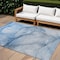 Homeroots 8' X 10' Blue Abstract Washable Non Skid Indoor Outdoor Area Rug 559799 - alternate 1