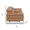 Homeroots 90in Chestnut and Black Italian Leather Power Reclining Loveseat With Storage 720564 - alternate 2