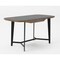 Homeroots 55" Walnut And Black Glass Rectangular Writing Desk 482431 - alternate 1