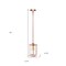 Homeroots Rose Gold Cylinder Iron Ceiling Light With Clear Shades 651680 - alternate 2