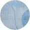 Homeroots 8' Denim Blue And Sky Blue Round Striped Washable Indoor Outdoor Area Rug 583066 - alternate 3
