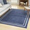 Homeroots 7' X 10' Navy Blue And Ivory Indoor Outdoor Area Rug 569892 - alternate 3