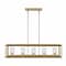 Jonathan Y Anna 38.5" Linear 5-light Metal/Glass LED Pendant, Brass Gold JYL7414C - alternate 3