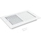 Sierra Grates 8 in. H X 12 in. W 2-Way 45 Degree Louvered, Steel, White Sidewall / Ceiling Register TWC812-WHT - alternate 1
