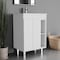 Homeroots 24" White Wood Freestanding Bathroom Vanity With White Sink 543623 - alternate 3