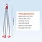 Vevor 5/16" x 10' Chain Sling 4 Legs G80 Lifting Chain with Grab Hooks 11000 lbs DL8mmx3m-4B - alternate 1