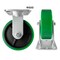 Hyw Products Heavy Duty Caster 6in Green Polyurethane on Cast Iron Wheel, Rigid 40-60R-A1-PC(G) - alternate 2