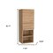 Homeroots 12" Natural Wood Floating Single Door Bathroom Vanity And Medicine Cabinet 543569 - alternate 2