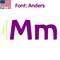 Aacc Self-Adhesive Vinyl Letter: M, Scale: 16 cm. Color: Purple Font: Anders by, 24PK AACC-Anders-UM-Purple-M16x24 - alternate 1